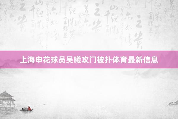 上海申花球员吴曦攻门被扑体育最新信息