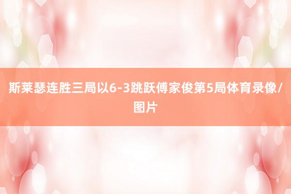 斯莱瑟连胜三局以6-3跳跃傅家俊第5局体育录像/图片