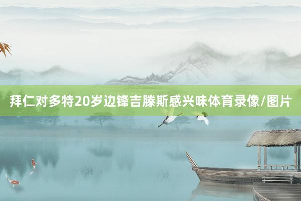 拜仁对多特20岁边锋吉滕斯感兴味体育录像/图片