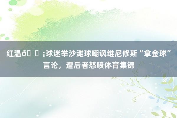 红温😡球迷举沙滩球嘲讽维尼修斯“拿金球”言论，遭后者怒喷体育集锦