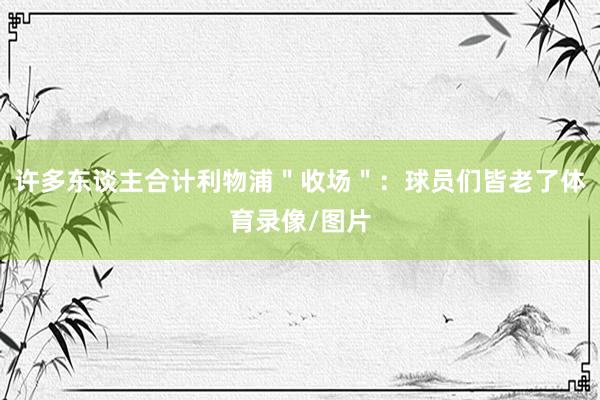 许多东谈主合计利物浦＂收场＂：球员们皆老了体育录像/图片