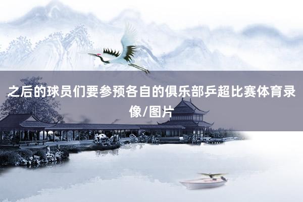 之后的球员们要参预各自的俱乐部乒超比赛体育录像/图片