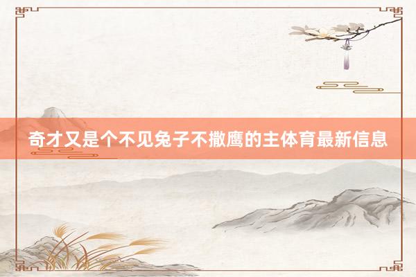 奇才又是个不见兔子不撒鹰的主体育最新信息